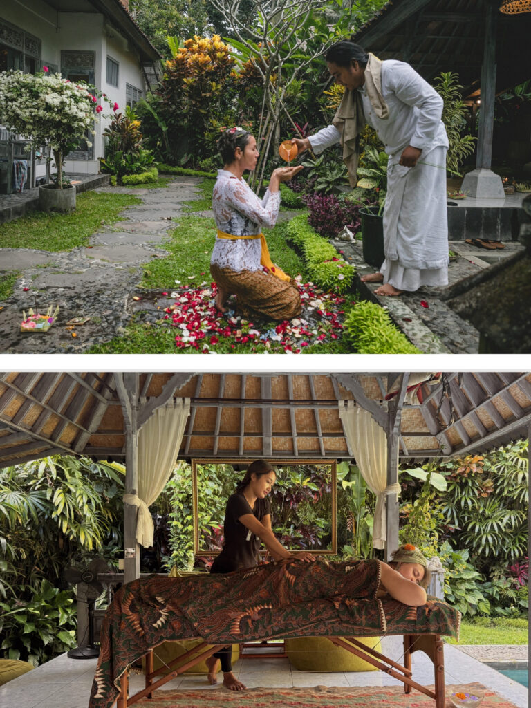 Private pool villa surrounded by tropical jungle at boutique luxury retreat 11:11 Bali Retreats Ubud Bali
